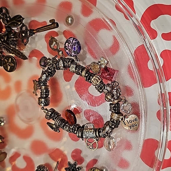 Set of 4 charm bracelets, cute, girly, charm, beautiful - Picture 5 of 6
